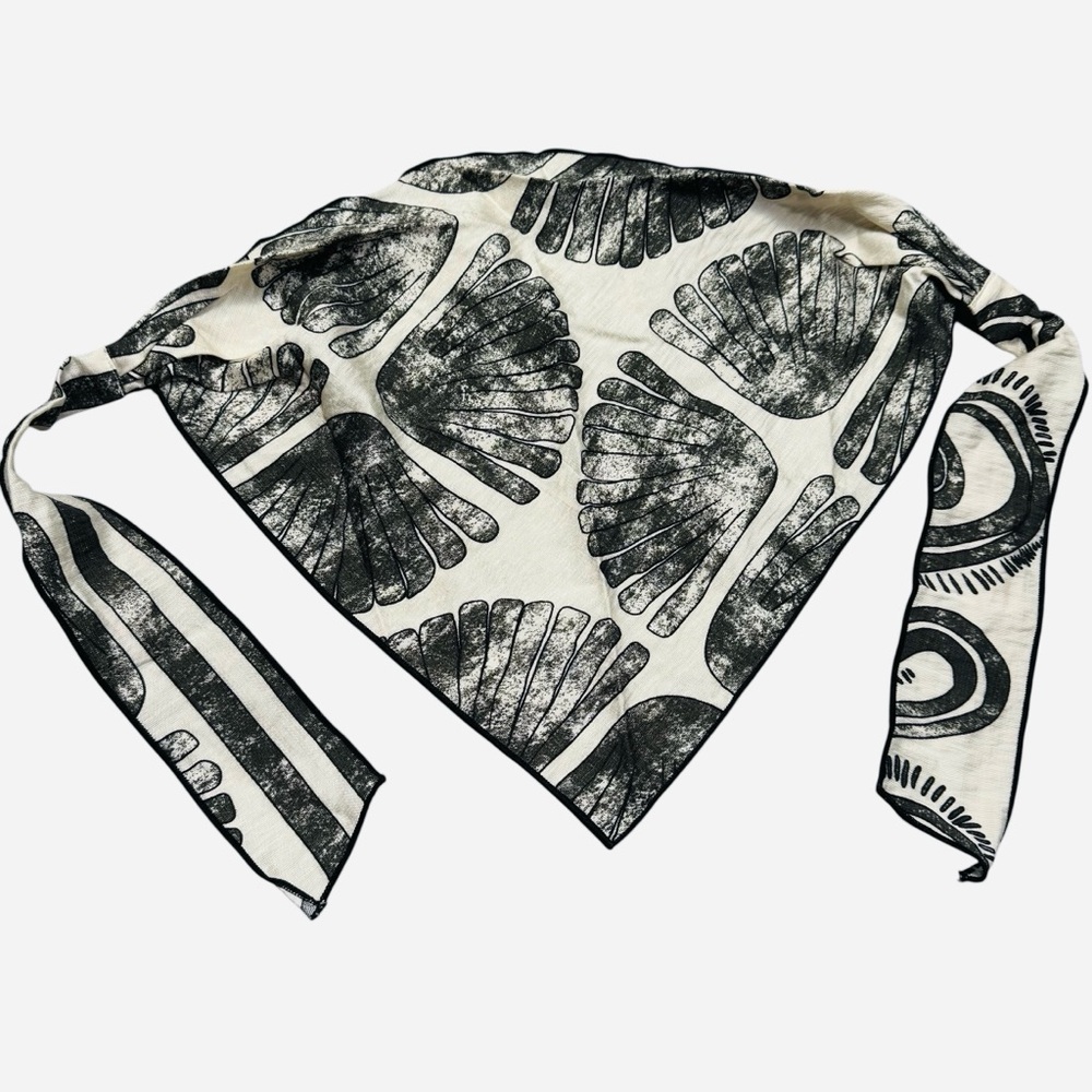 NWT New Anthropologie Shell Printed Hair Scarf - Picture 3 of 7